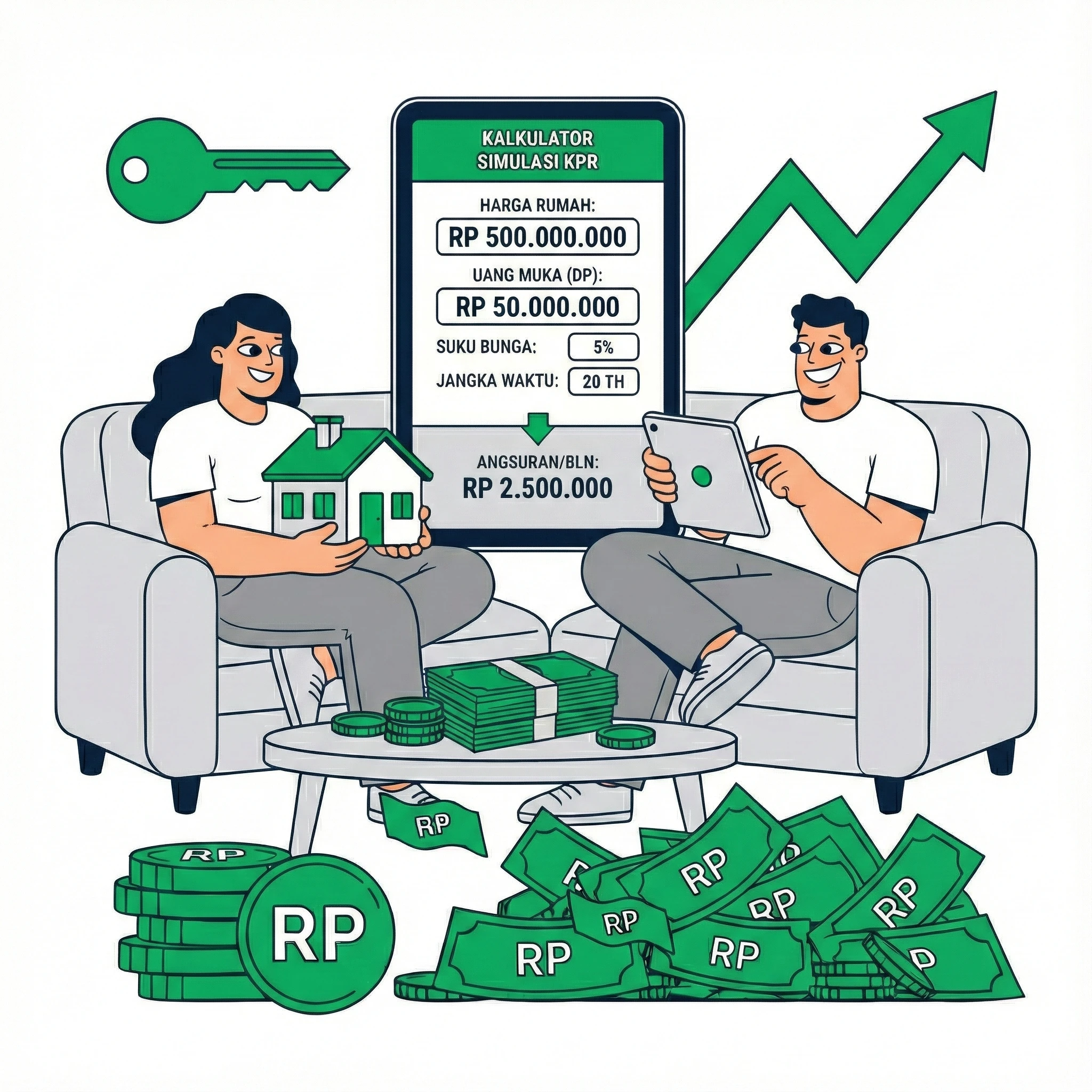 Icon Kalkulator Hitung Simulasi Cicilan Kpr