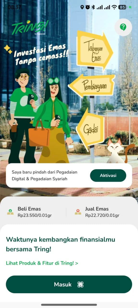 Review Aplikasi Tring Pegadaian Digital Tampilan Ui Ux Jauh Lebih Segar 1