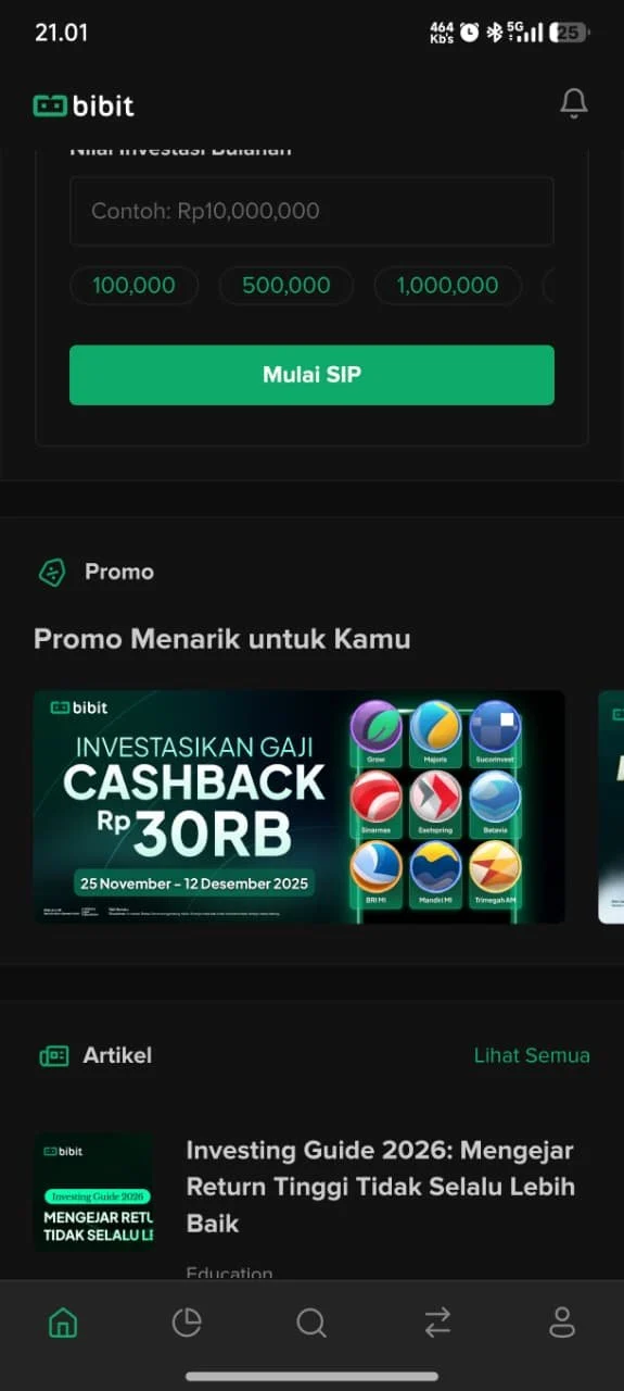 Review Jujur Aplikasi Bibit Banyak Promo Cashback