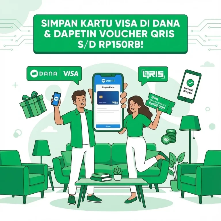 Simpan Kartu VISA di DANA & Dapetin Voucher QRIS s/d Rp150Rb!