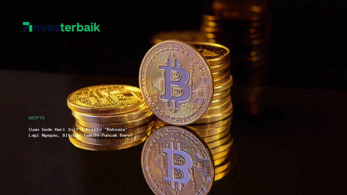 Cuan Gede Hari Ini  3 Kripto  Raksasa  Lagi Ngegas  Bitcoin Temuin Puncak Baru